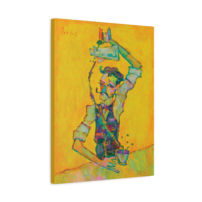 "Le Barista" by Tony Roko, Canvas Gallery Wrap