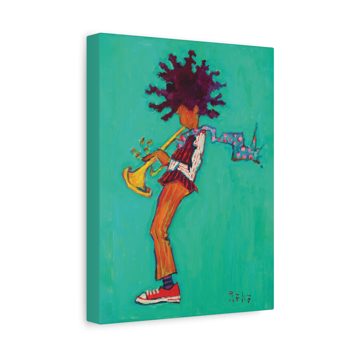 "The Trumpeter" by Tony Roko, Canvas Gallery Wrap