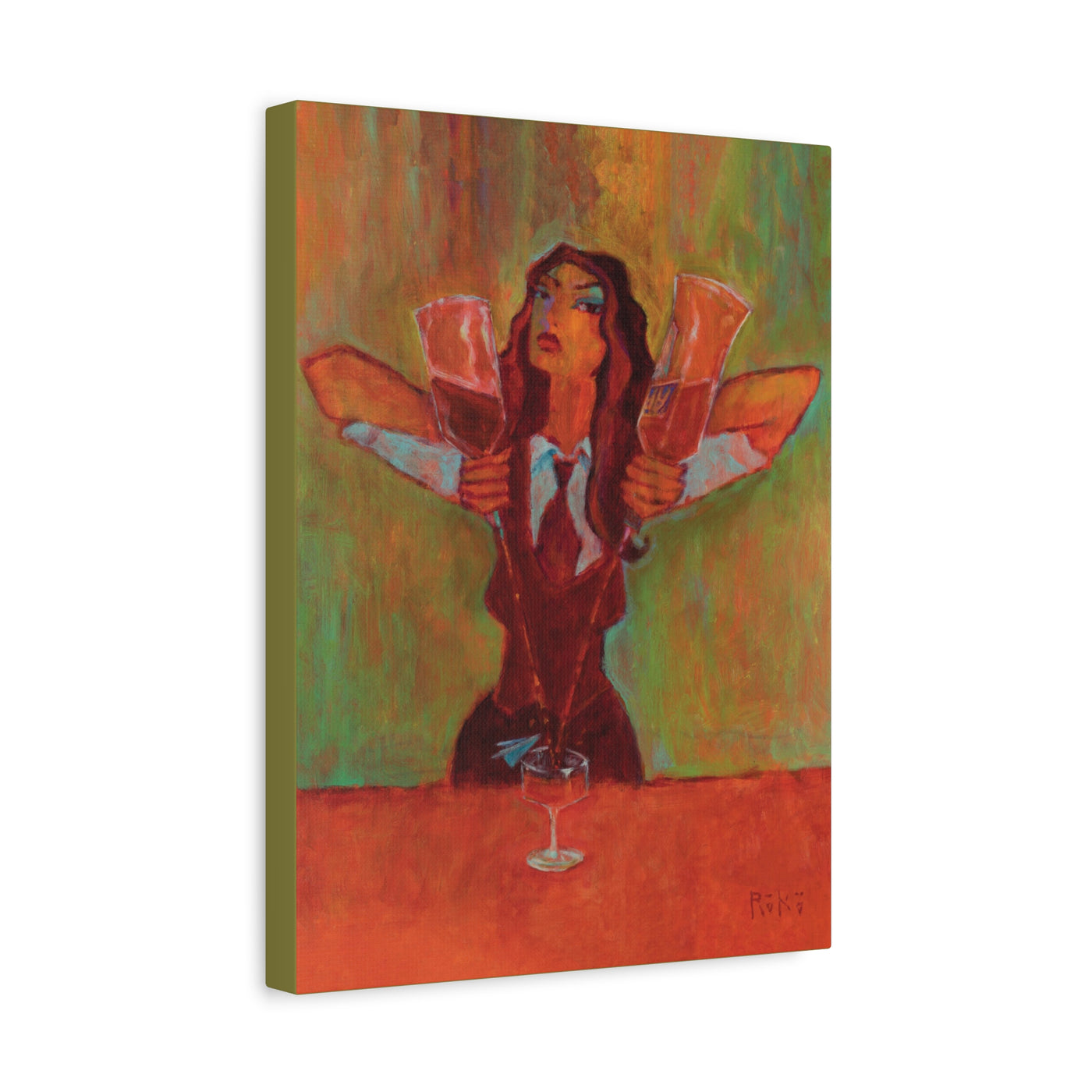"Paper Plane" by Tony Roko, Canvas Gallery Wrap