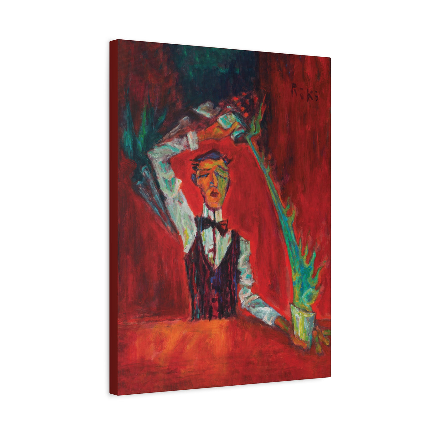 "Blue Blazer" by Tony Roko, Canvas Gallery Wrap