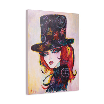 "Rebel in Chanel" by Tony Roko, Canvas Gallery Wrap