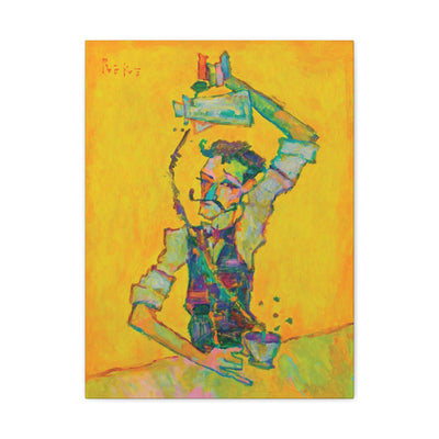 "Le Barista" by Tony Roko, Canvas Gallery Wrap