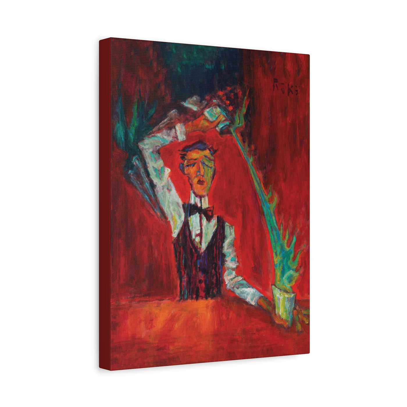 "Blue Blazer" by Tony Roko, Canvas Gallery Wrap