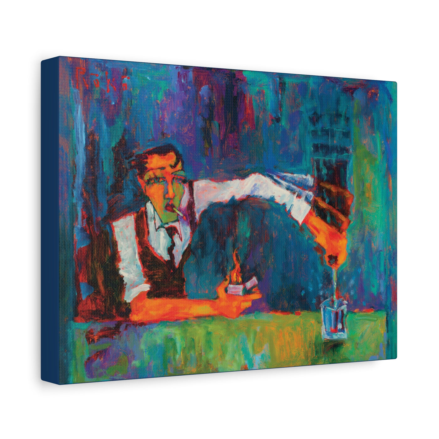 "Heavy Pour" by Tony Roko, Canvas Gallery Wrap