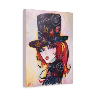 "Rebel in Chanel" by Tony Roko, Canvas Gallery Wrap
