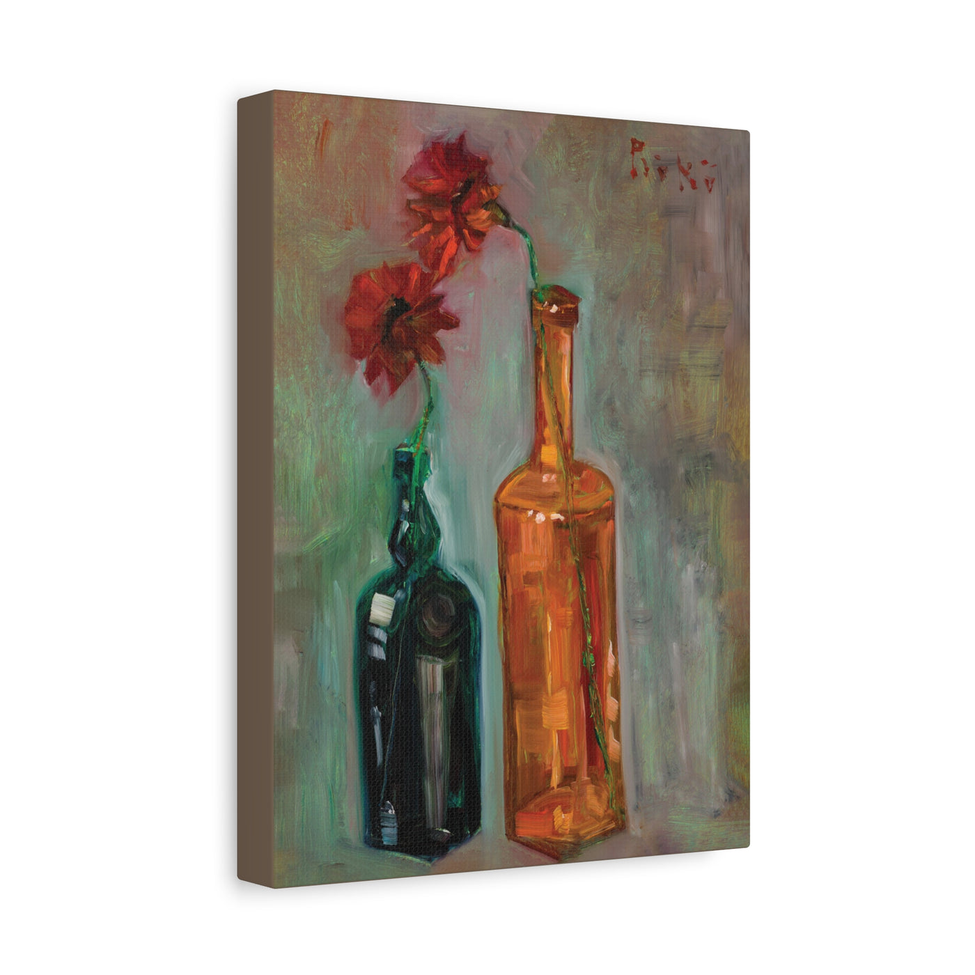 "Flowers in Absinthe" by Tony Roko, Canvas Gallery wrap