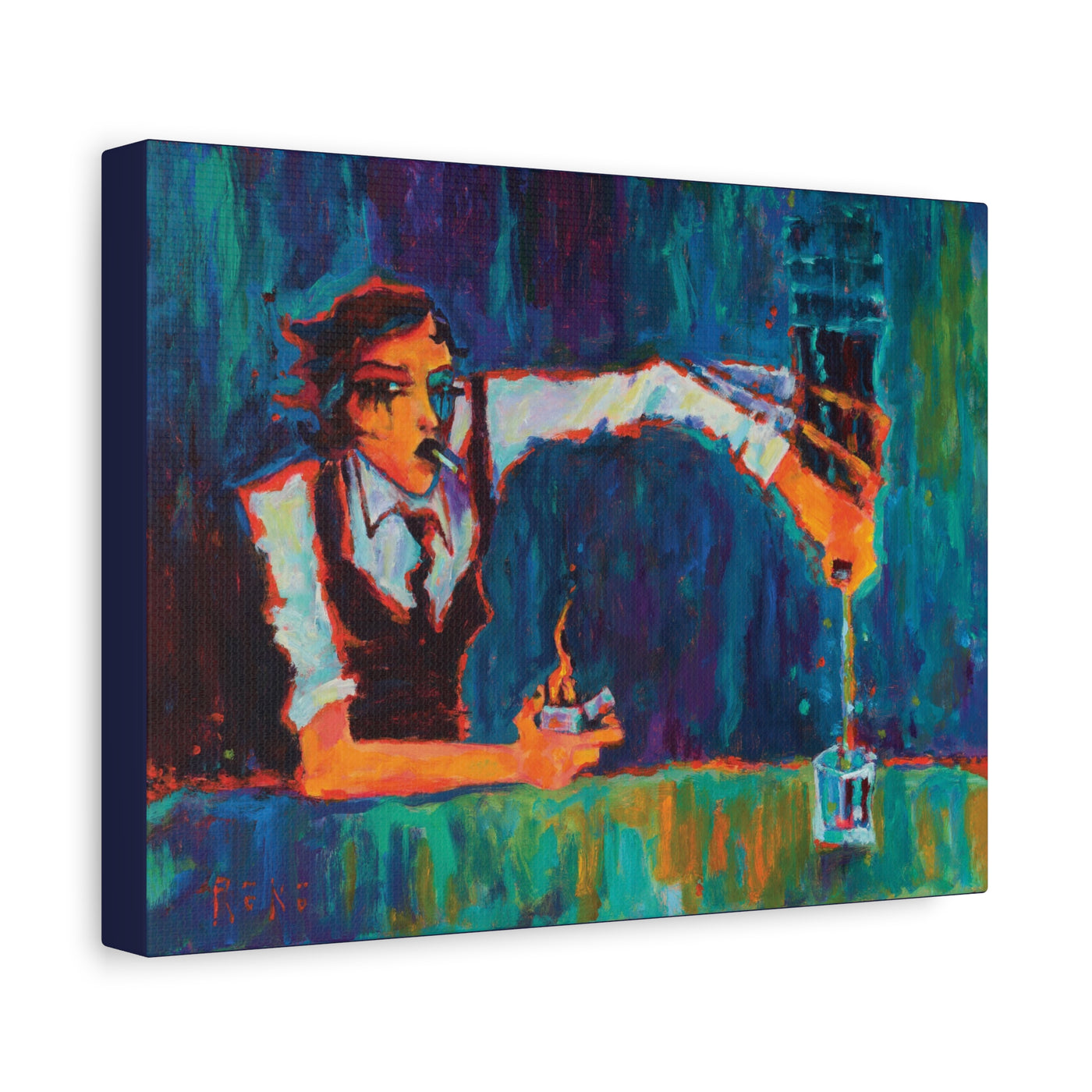 "Female Heavy Pour" by Tony Roko, Canvas Gallery Wrap