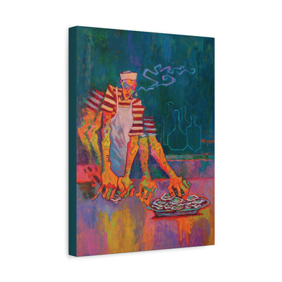 "Oyster Shucker" by Tony Roko, Canvas Gallery Wrap