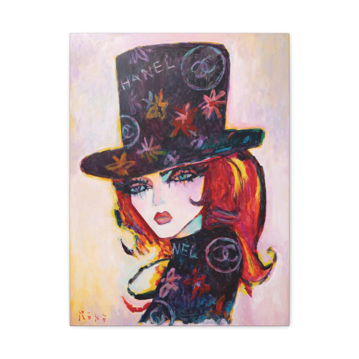 "Rebel in Chanel" by Tony Roko, Canvas Gallery Wrap