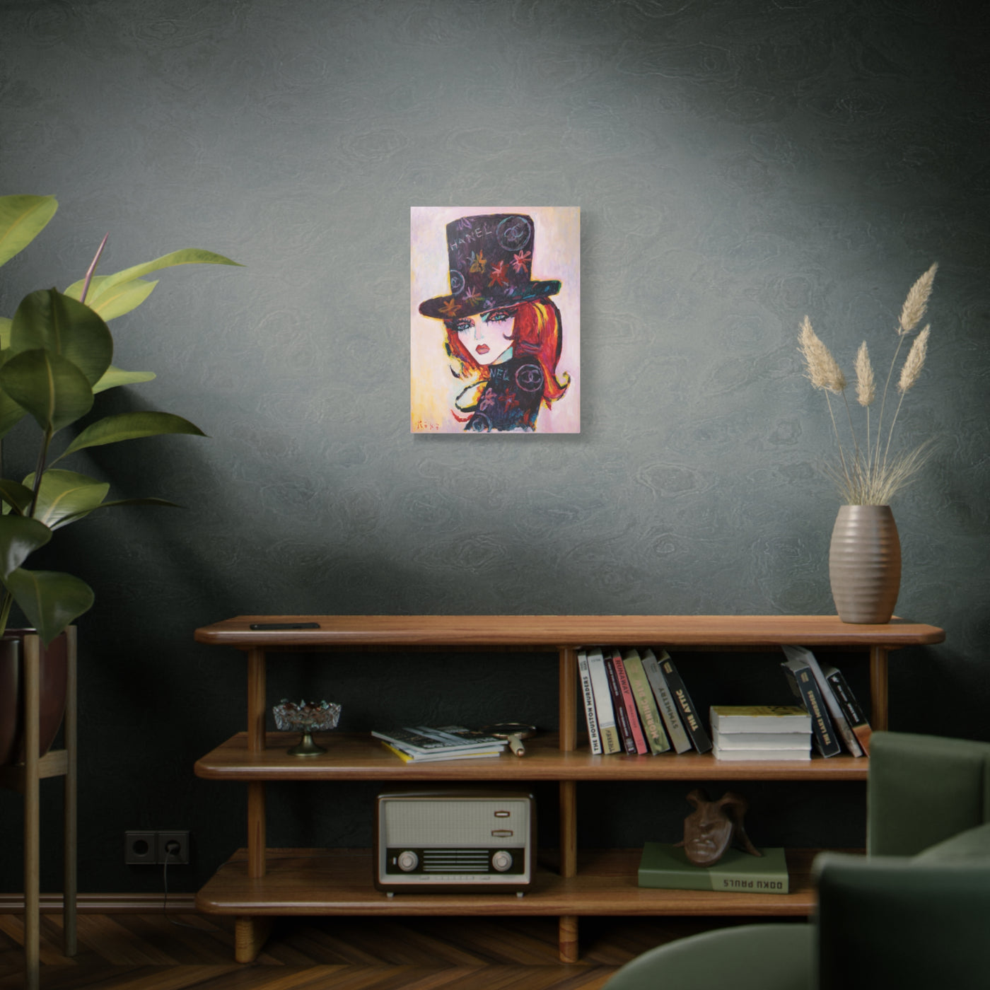 "Rebel in Chanel" by Tony Roko, Canvas Gallery Wrap
