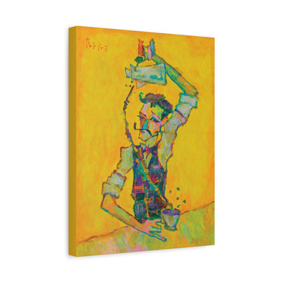 "Le Barista" by Tony Roko, Canvas Gallery Wrap