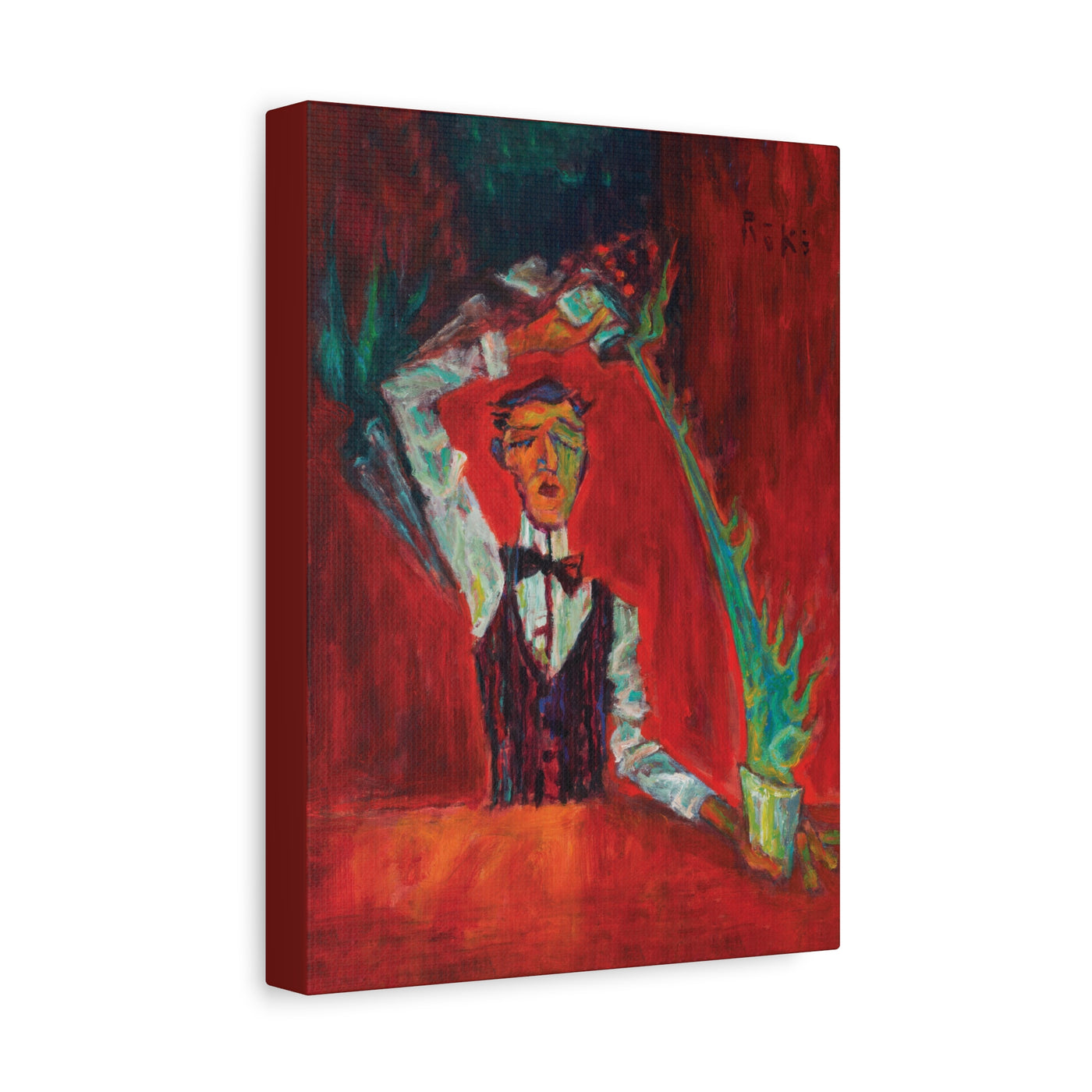 "Blue Blazer" by Tony Roko, Canvas Gallery Wrap