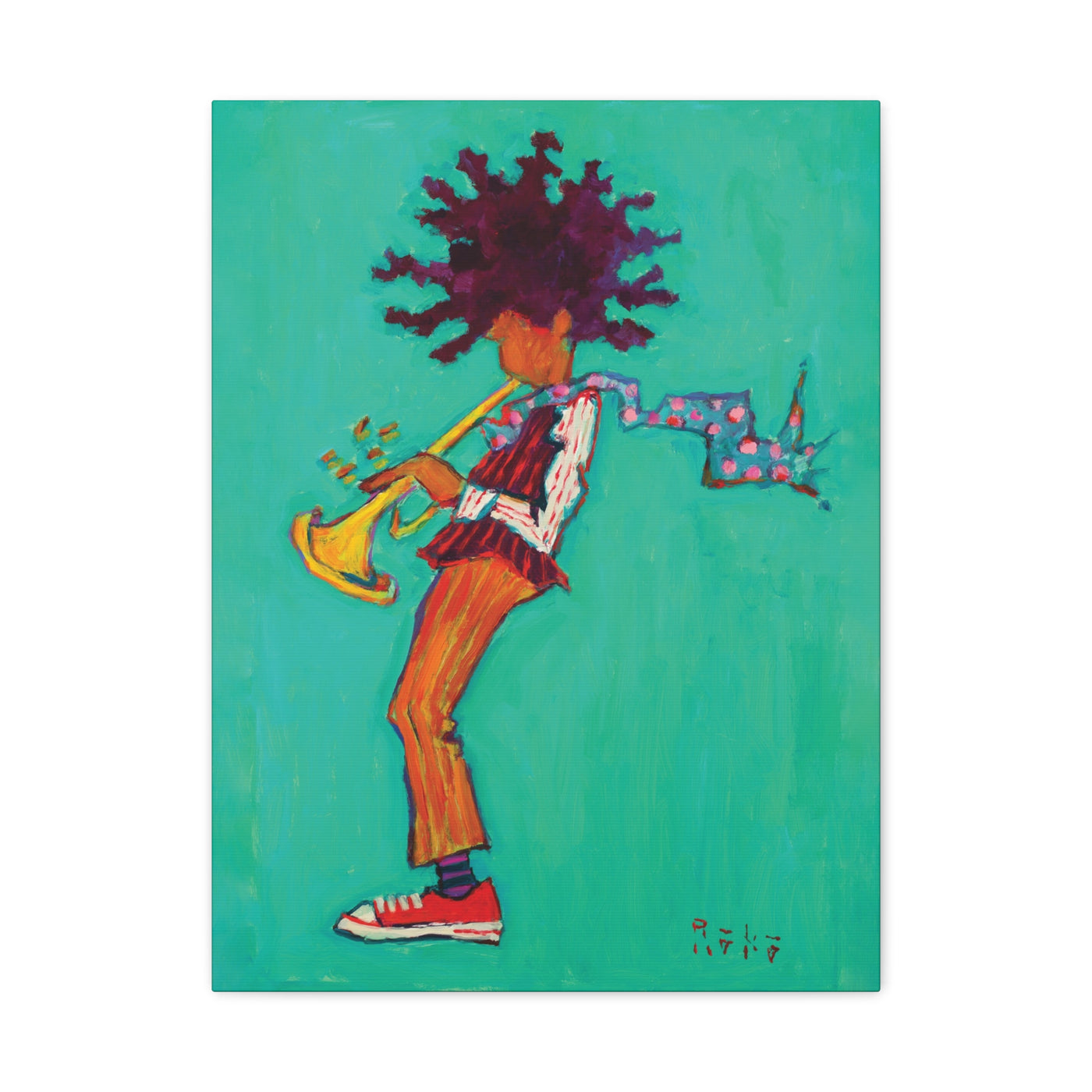 "The Trumpeter" by Tony Roko, Canvas Gallery Wrap