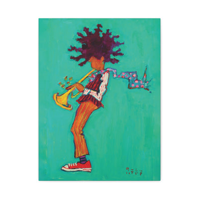"The Trumpeter" by Tony Roko, Canvas Gallery Wrap