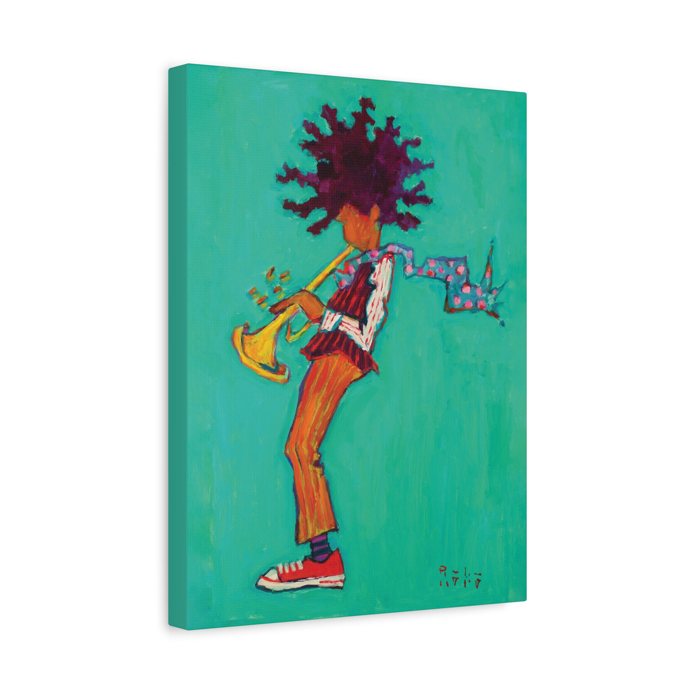"The Trumpeter" by Tony Roko, Canvas Gallery Wrap