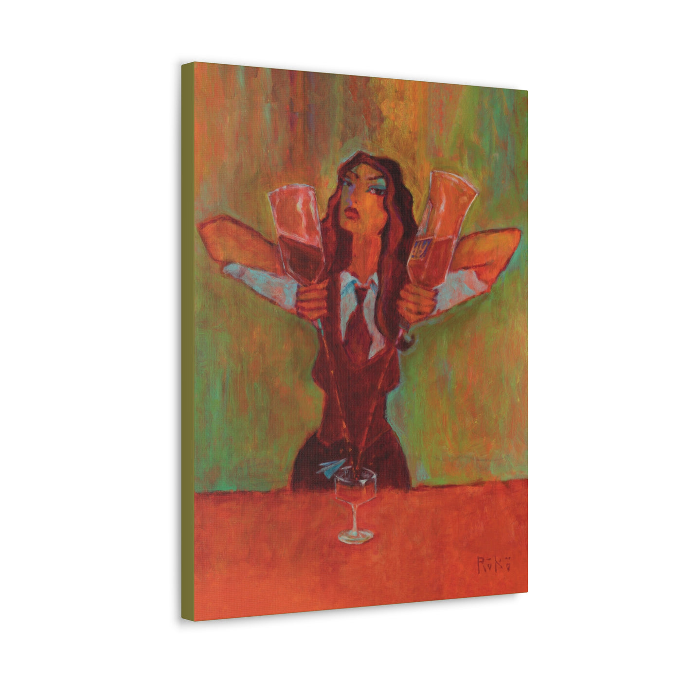 "Paper Plane" by Tony Roko, Canvas Gallery Wrap