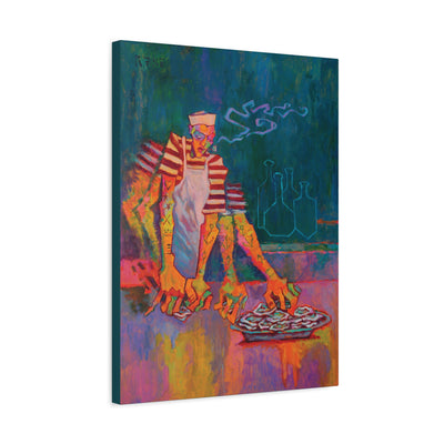 "Oyster Shucker" by Tony Roko, Canvas Gallery Wrap