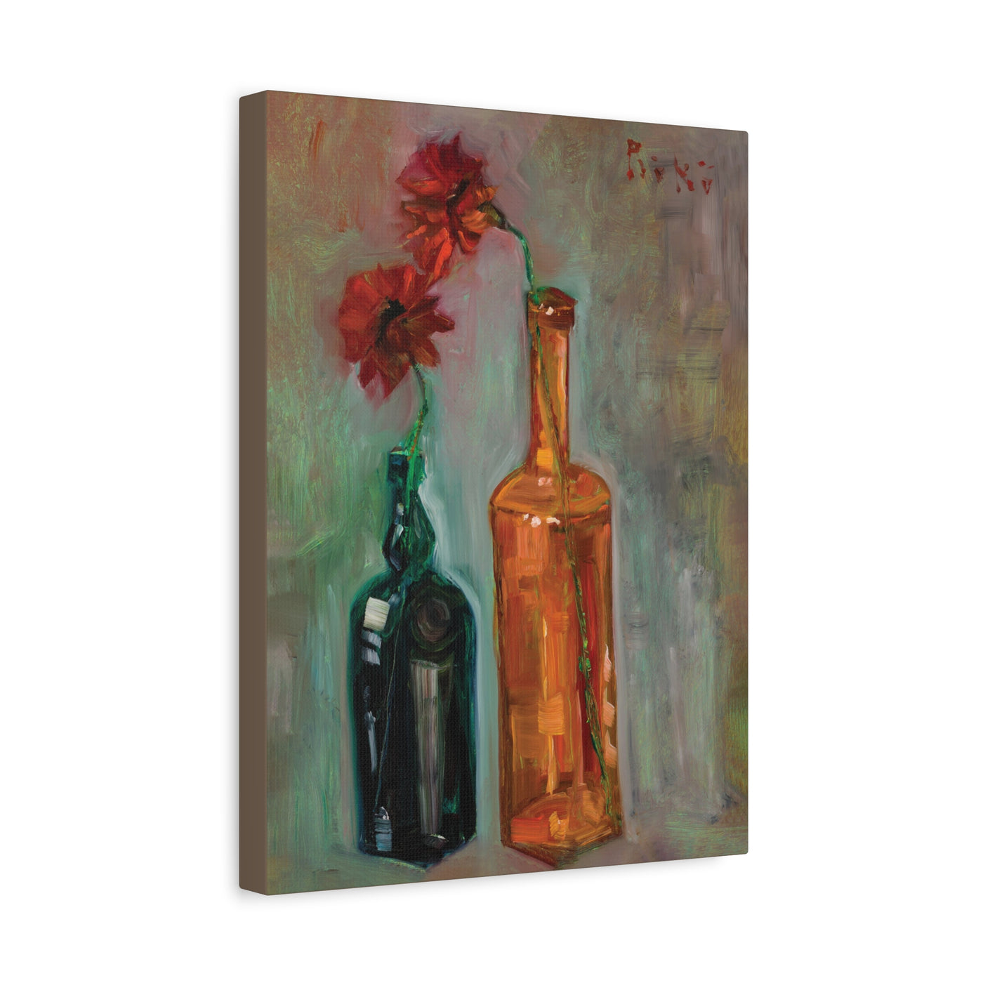 "Flowers in Absinthe" by Tony Roko, Canvas Gallery wrap